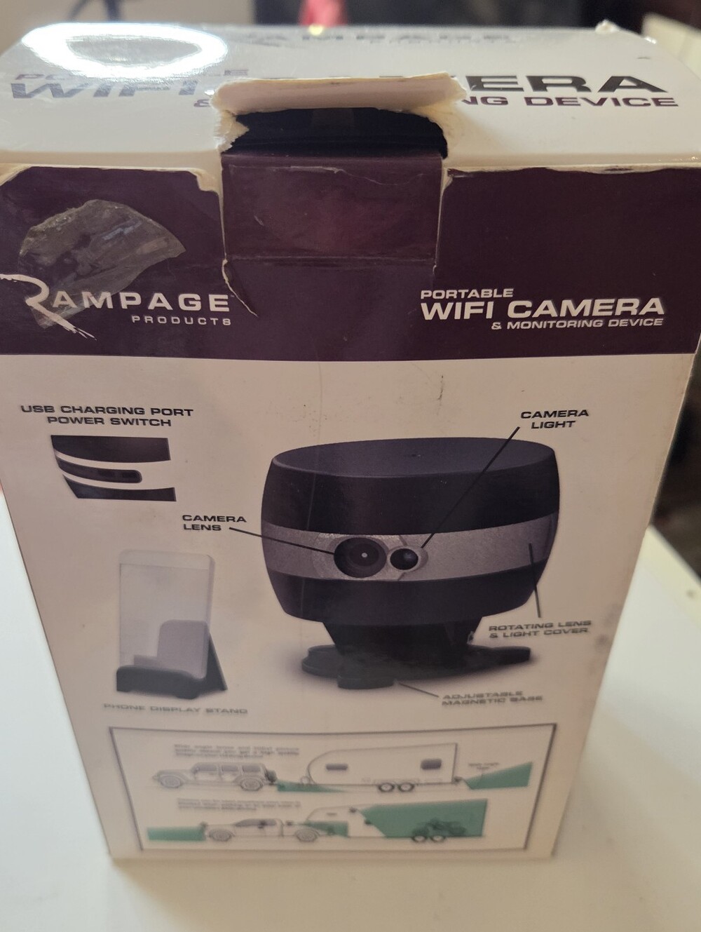 Rampage Portable WiFi Camera - Black & Silver Trim